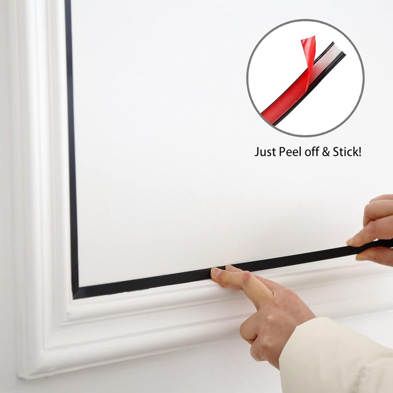 Trimold Matte Black Molding Trim, Peel and Stick Mirror Border Design, Flexible Wall Ceiling Floor Cabinet Tile Edge Moulding, 5m x 1cm - Image 3